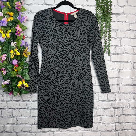 ₽💙2/$40💙Banana Republic Leopard Printed Long Sleeve Dress Size 2/XS - Picture 1 of 16